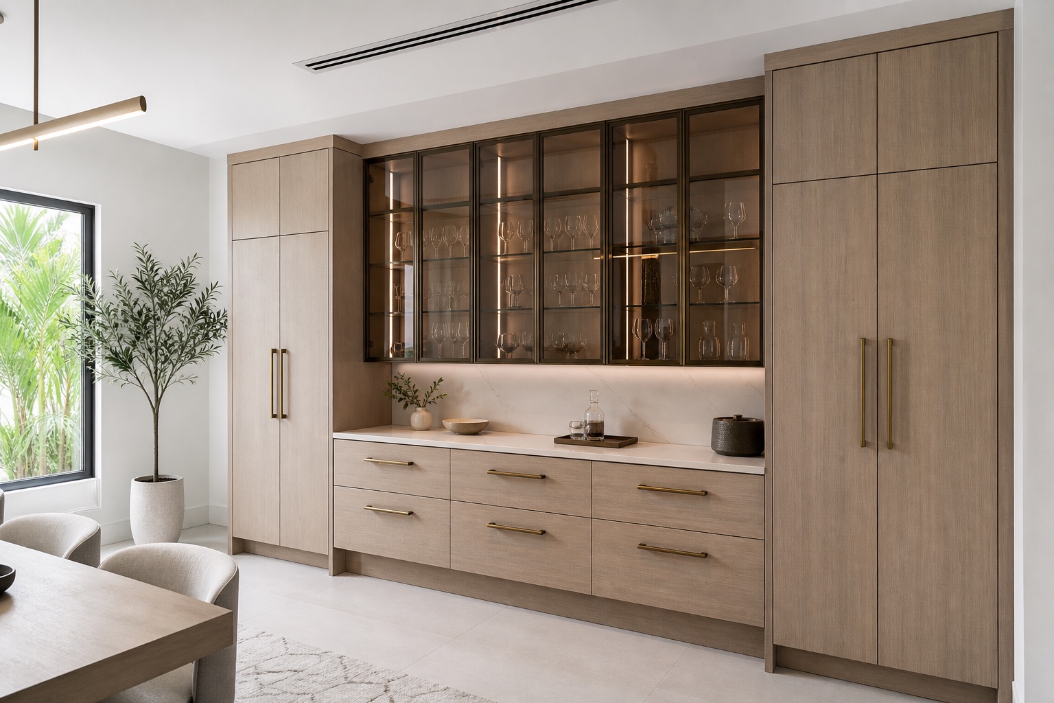 Custom residential cabinetry and bar design