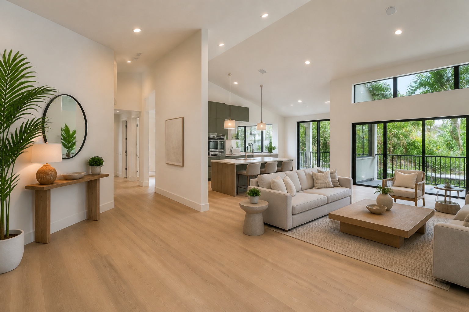 Renovated open-plan South Florida interior